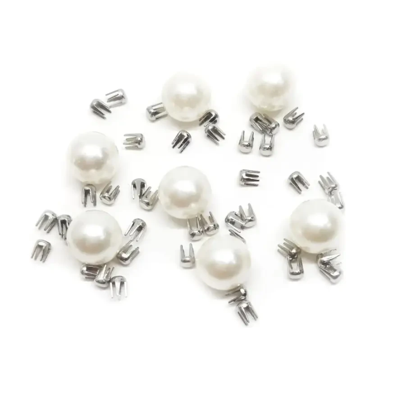 Перли прибивні 6 мм Білі 100 шт Перли прибивні 6 мм Білі 100 шт