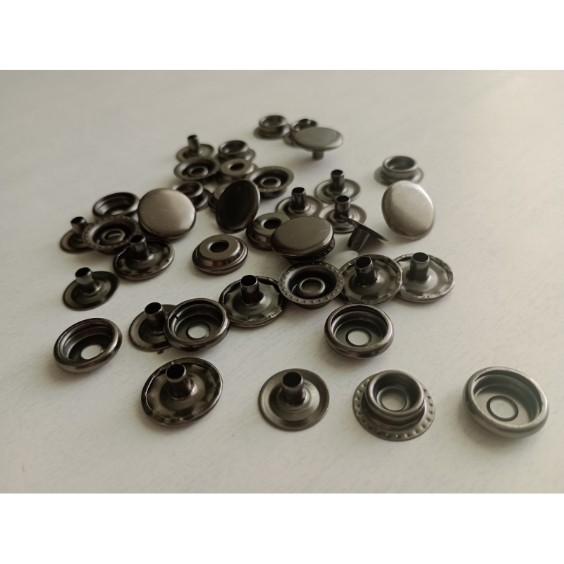 Кнопка Київська (Каппа) 15 мм Темний Нікель, 50 шт Кнопка Київська (Каппа) 15 мм Темний Нікель, 50 шт
