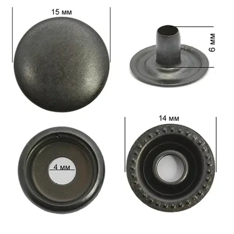 Кнопка Кіївська (Каппа) 15 мм Оксид, 50 шт. Кнопка Кіївська (Каппа) 15 мм Оксид, 50 шт.