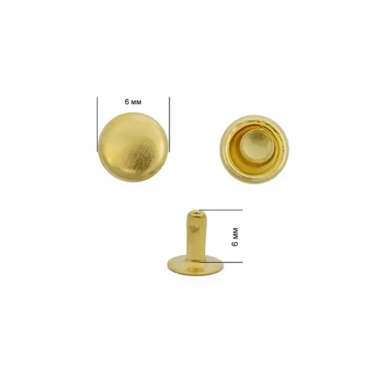 Хольнітен 6 мм односторонній Золото 100 шт Хольнітен 6 мм односторонній Золото 100 шт