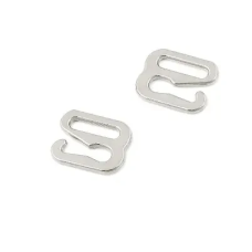 Гачок для бретелів 10 мм метал Нікель 50 шт