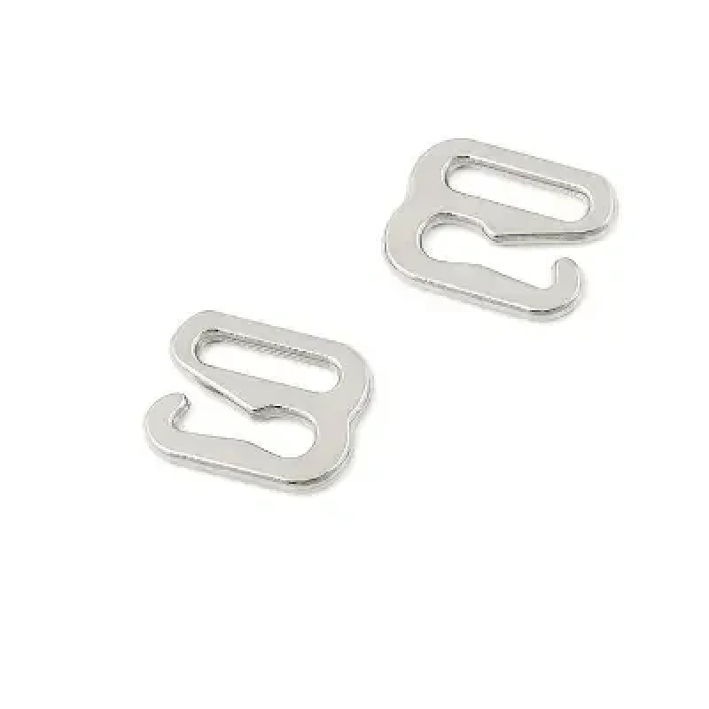 Гачок для бретелів 10 мм метал Нікель 50 шт