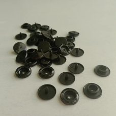 Кнопки пластикові Т8 12мм Чорна, 100 шт
