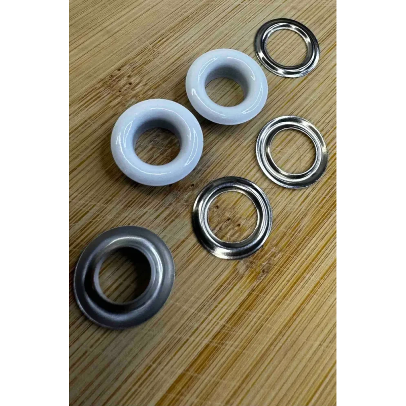 Люверс №5_ 8мм Нержавіючий Білий (101) 50 шт Люверс №5_ 8мм Нержавіючий Білий (101) 50 шт