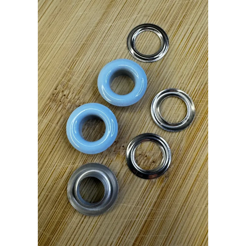 Люверс 8мм Нержавіючий Блакитний (185) 50 шт Люверс 8мм Нержавіючий Блакитний (185) 50 шт