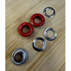 Люверс 8мм Нержавіючий Червоний (162) 50 шт