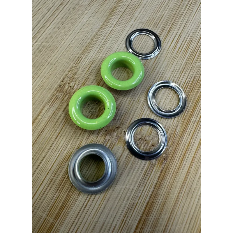 Люверс 8мм Нержавіючий Салатовий (232) 50 шт Люверс 8мм Нержавіючий Салатовий (232) 50 шт