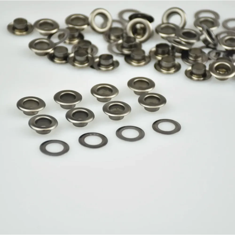 Люверс 6мм Нержавіючий Темний Нікель №4 50 шт Люверс 6мм Нержавіючий Темний Нікель №4 50 шт