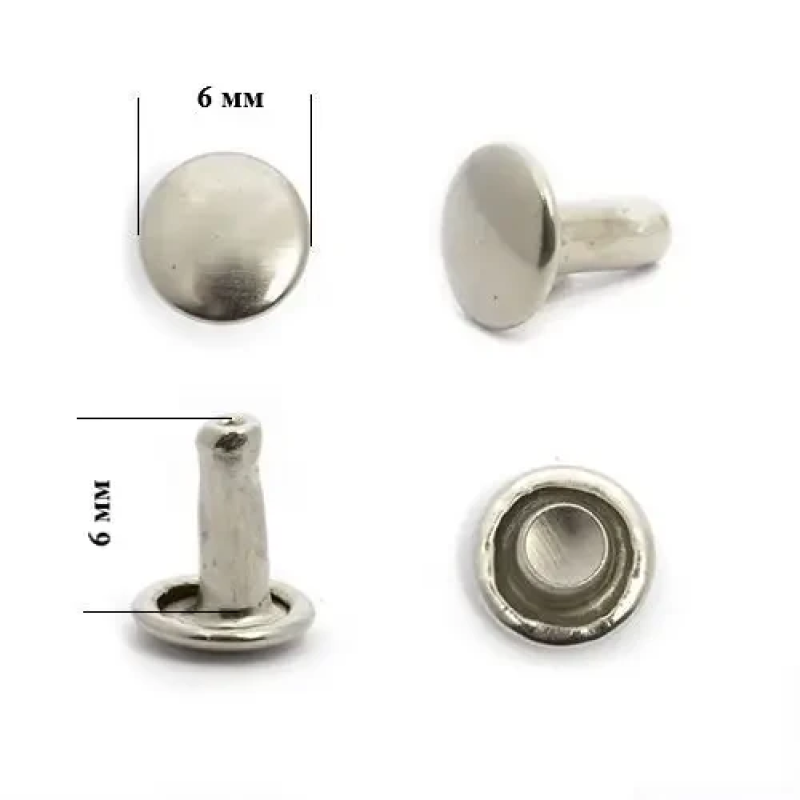 Хольнітен 6 мм двосторонній Нікель, 100 шт Хольнітен 6 мм двосторонній Нікель, 100 шт