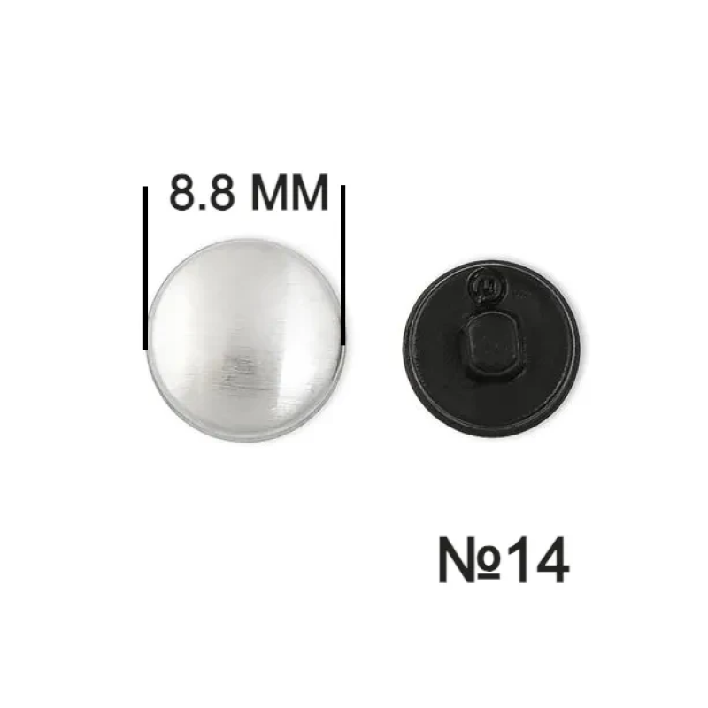 Гудзик для обтягування (пластиковий) №14 (8.8мм) Чорний 100 шт Гудзик для обтягування (пластиковий) №14 (8.8мм) Чорний 100 шт