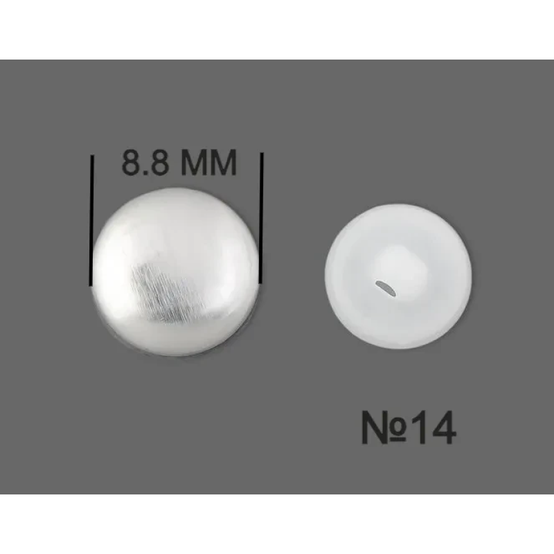 Гудзик для обтягування (пластиковий) №14 (8.8мм) Білий 100 шт Гудзик для обтягування (пластиковий) №14 (8.8мм) Білий 100 шт