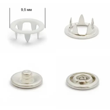 Кнопка BABY трикотажна 9,5 мм Біла (101), 50 шт