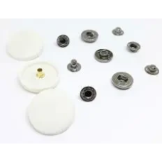 Кнопки пластикові 17 мм Білі, 50 шт