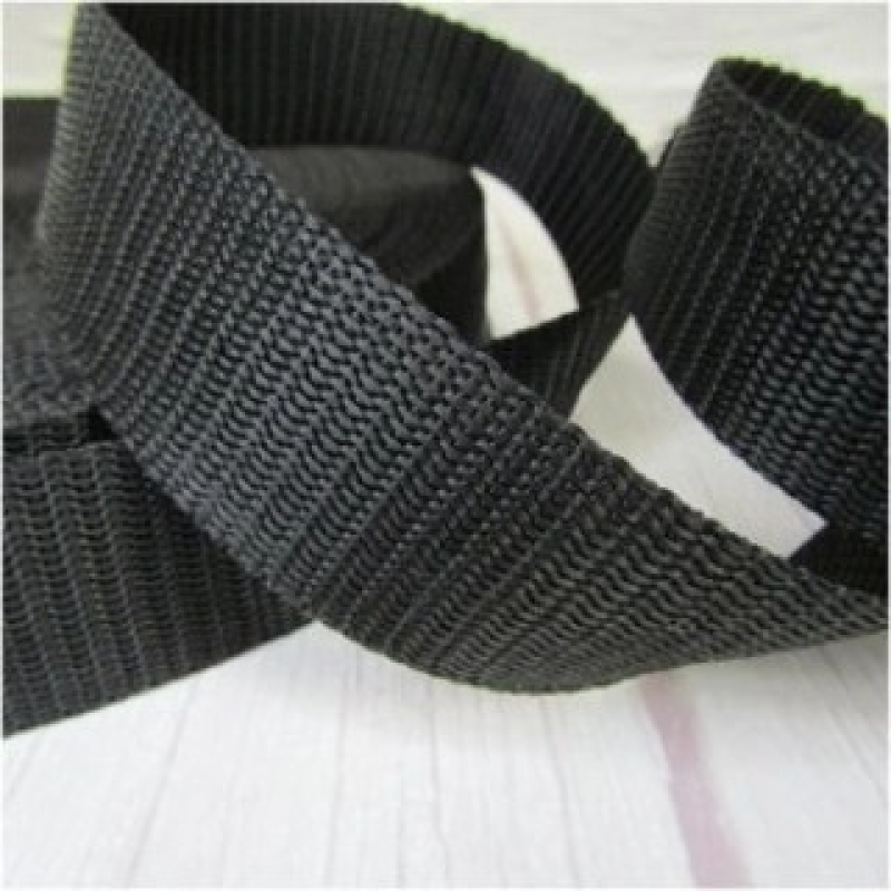 Стрічка ремінна (стропа) 40мм чорна (50 м) Стрічка ремінна (стропа) 40мм чорна (50 м)