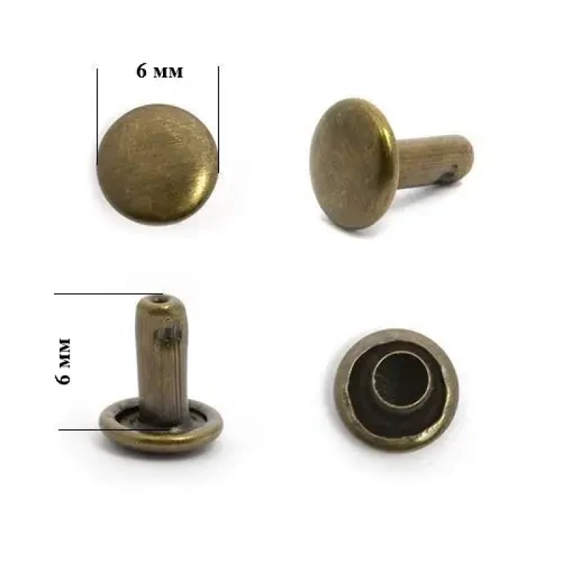 Хольнітен 6 мм двосторонній Антик, 100 шт Хольнітен 6 мм двосторонній Антик, 100 шт