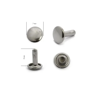 Хольнітен 7 мм двосторонній Темний Нікель, 100 шт