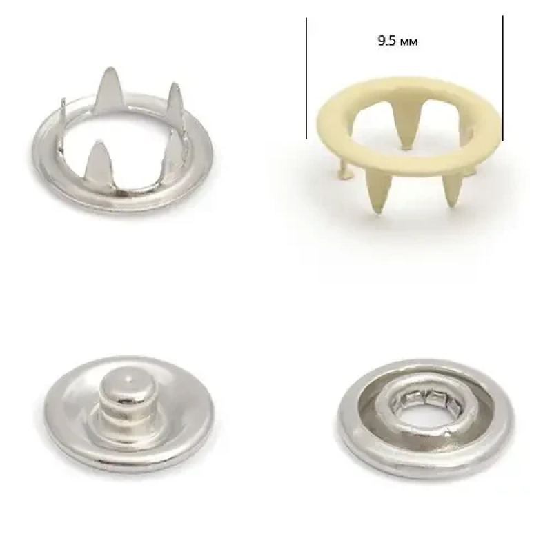 Кнопка BABY трикотажна 9,5 мм Бежевий (149), 50 шт Кнопка BABY трикотажна 9,5 мм Бежевий (149), 50 шт