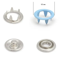 Кнопка BABY трикотажна 9,5 мм Блакитна (185), 50 шт