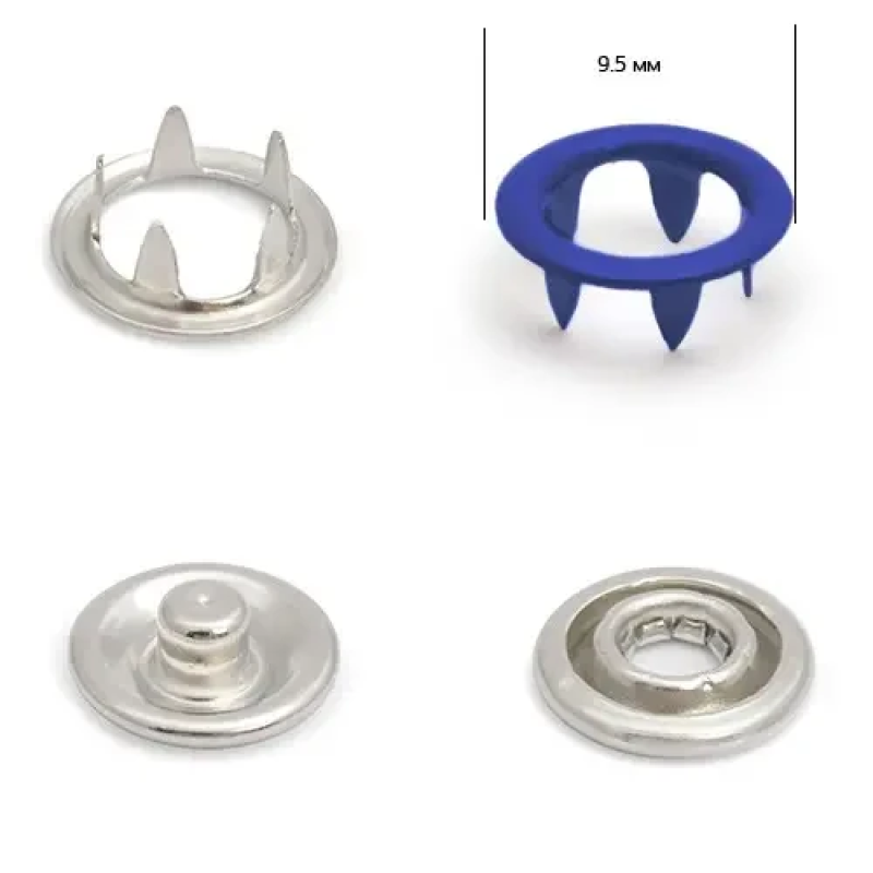 Кнопка BABY трикотажна 9,5 мм Т,Синій (340), 50 шт Кнопка BABY трикотажна 9,5 мм Т,Синій (340), 50 шт