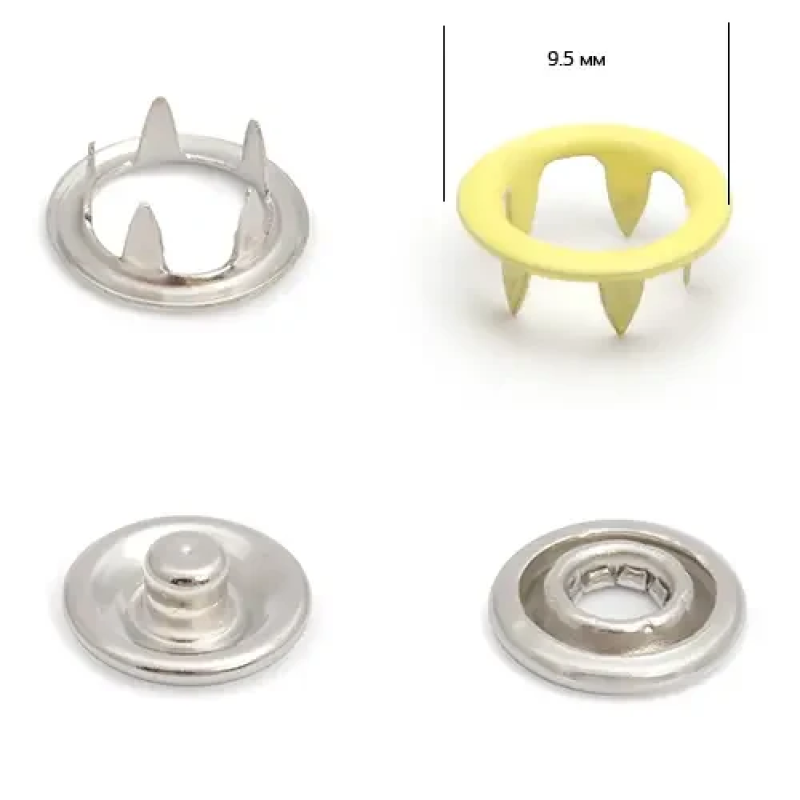 Кнопка BABY трикотажна 9,5 мм Ніжно Жовта (109), 50 шт Кнопка BABY трикотажна 9,5 мм Ніжно Жовта (109), 50 шт