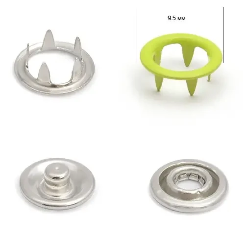 Кнопка BABY трикотажна 9,5 мм Салатова (232), 50 шт Кнопка BABY трикотажна 9,5 мм Салатова (232), 50 шт