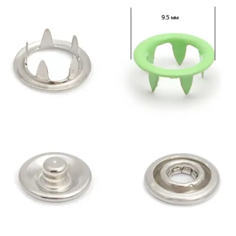 Кнопка BABY трикотажна 9,5 мм М“ятний (241), 50 шт Кнопка BABY трикотажна 9,5 мм М“ятний (241), 50 шт