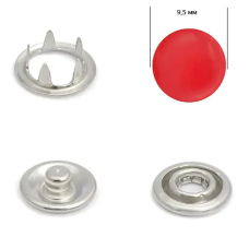 Кнопка BABY 9,5 мм закрита Червона(162), 50 шт