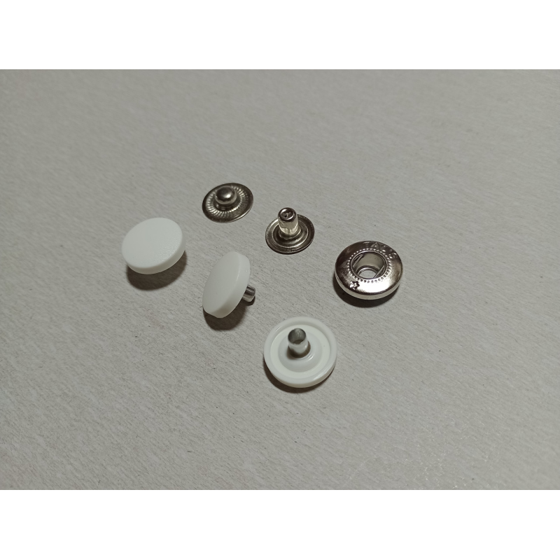 Кнопка Alfa 15 мм з пластиковим верхом 15 мм Біла, 50 шт Кнопка Alfa 15 мм з пластиковим верхом 15 мм Біла, 50 шт