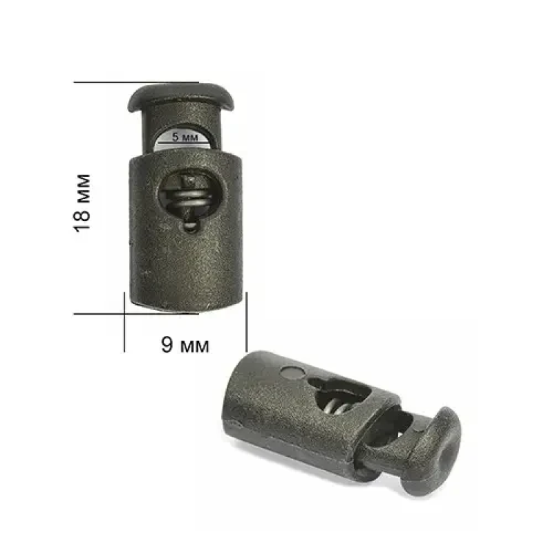 Фіксатор на один отвір 3861 Чорний 50 шт