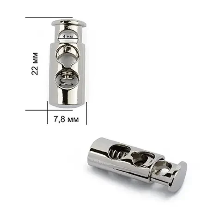 Фіксатор на два отвори 3351 Нікель 50 шт