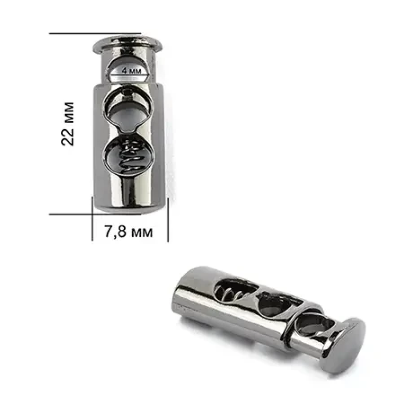 Фіксатор на два отвори 3351 Темний Нікель 50 шт