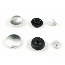 Гудзик для обтягування (пластиковий) прибивний №24 (15мм) Чорний 100 шт