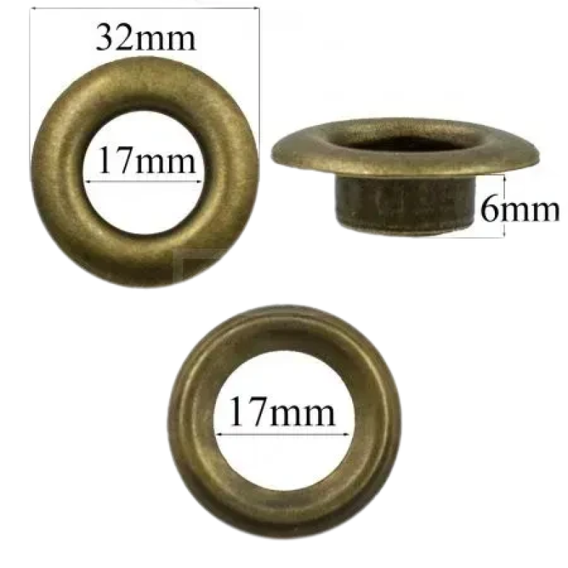 Люверс 17 мм Антик No31 50 шт. Люверс 17 мм Антик No31 50 шт.