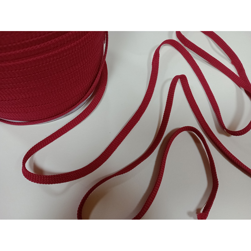 Шнур для Одягу плоский 8,5 мм Червоний (10 метрів) Шнур для Одягу плоский 8,5 мм Червоний (10 метрів)