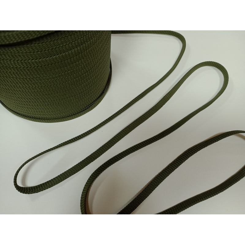 Шнур для одягу плоский 8,5 мм Хакі (10метрів) Шнур для одягу плоский 8,5 мм Хакі (10метрів)