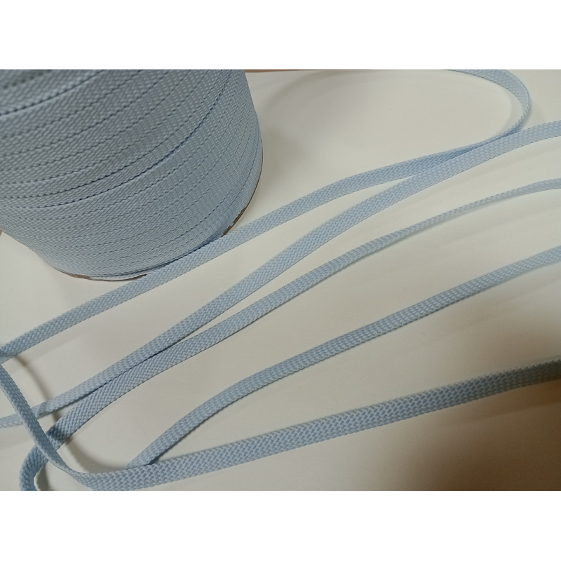 Шнур для одягу плоский 8,5 мм Блакитний (10метрів) Шнур для одягу плоский 8,5 мм Блакитний (10метрів)