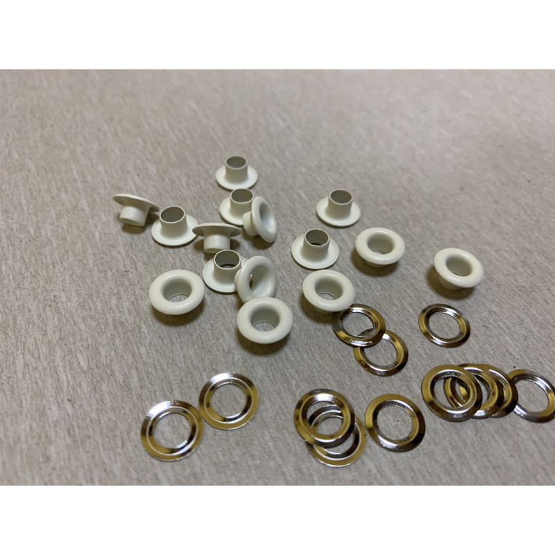 Люверс 5мм Нержавіючий Молочний (102) 50 шт Люверс 5мм Нержавіючий Молочний (102) 50 шт