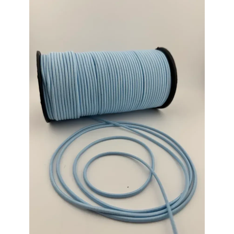 Шнур резинка (капелюшна) 3 мм Блакитна 100 м Шнур резинка (капелюшна) 3 мм Блакитна 100 м
