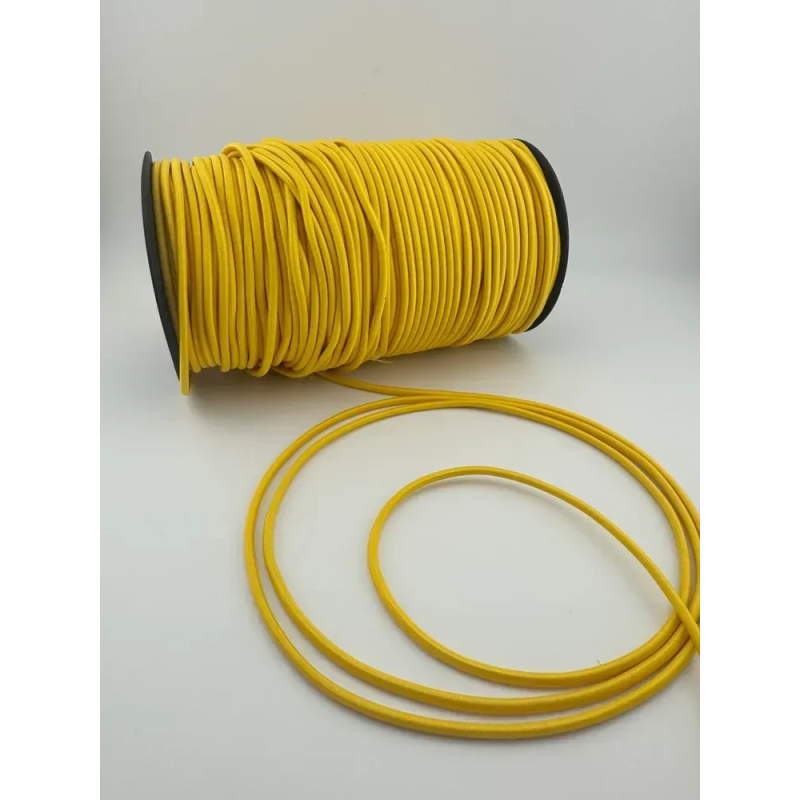 Шнур гумка (краплюшня) 3 мм Жовтий 100 м Шнур гумка (краплюшня) 3 мм Жовтий 100 м