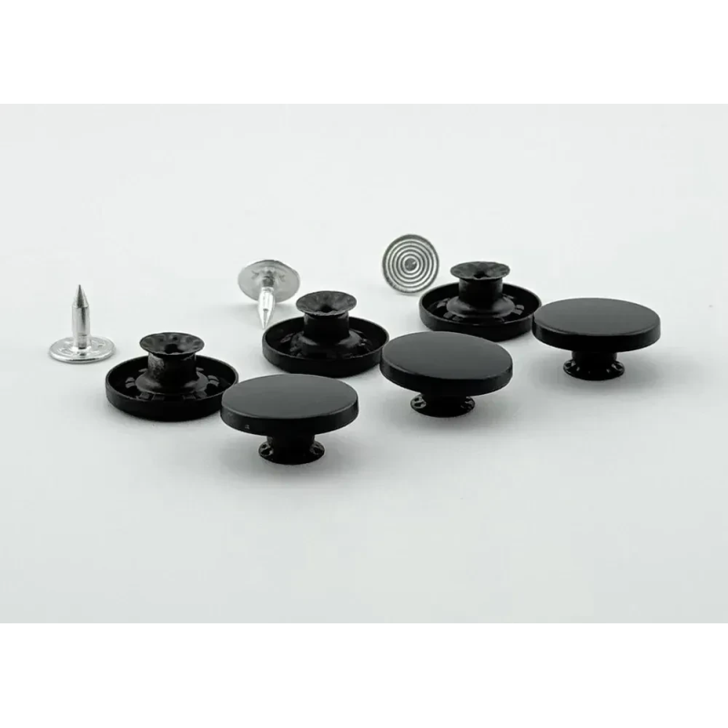 Гудзик для джинсів нержавіючий 17мм таблетка (Чорний) 50 шт