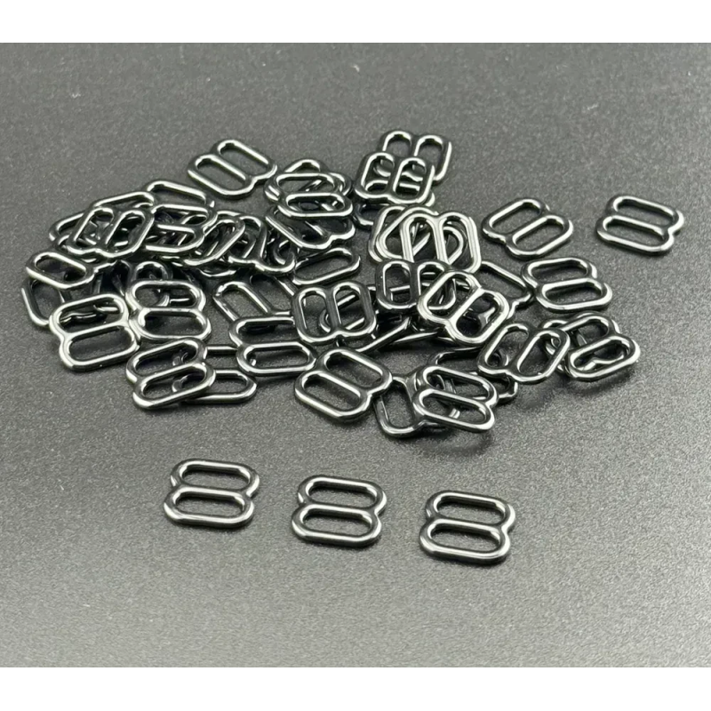 Регулятор для бретелів 10 мм метал Чорний 50 шт Регулятор для бретелів 10 мм метал Чорний 50 шт