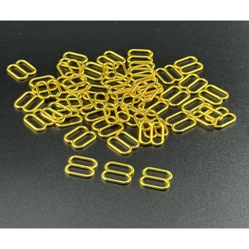 Регулятор для бретелів 10 мм метал Золото 50 шт Регулятор для бретелів 10 мм метал Золото 50 шт