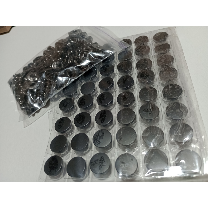 Кнопка гладка таблетка (нержавіюча сталь) 15мм Оксид 50 шт Кнопка гладка таблетка (нержавіюча сталь) 15мм Оксид 50 шт